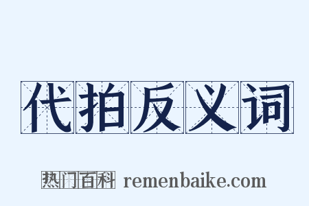 代拍反义词是什么意思的图片